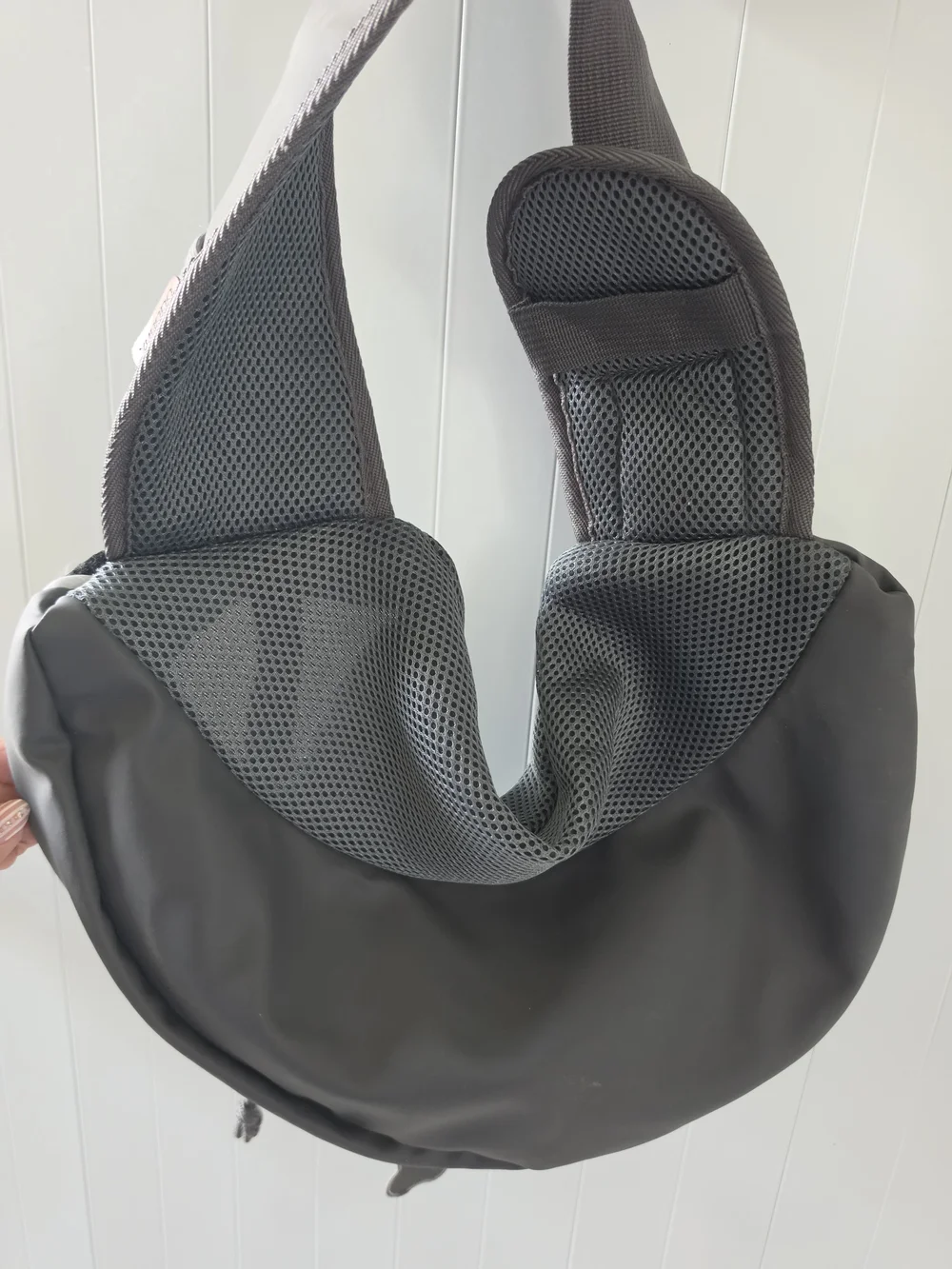 Gray Mesh Sling Bag for Men - Lightweight Everyday Carry
